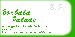 borbala palade business card